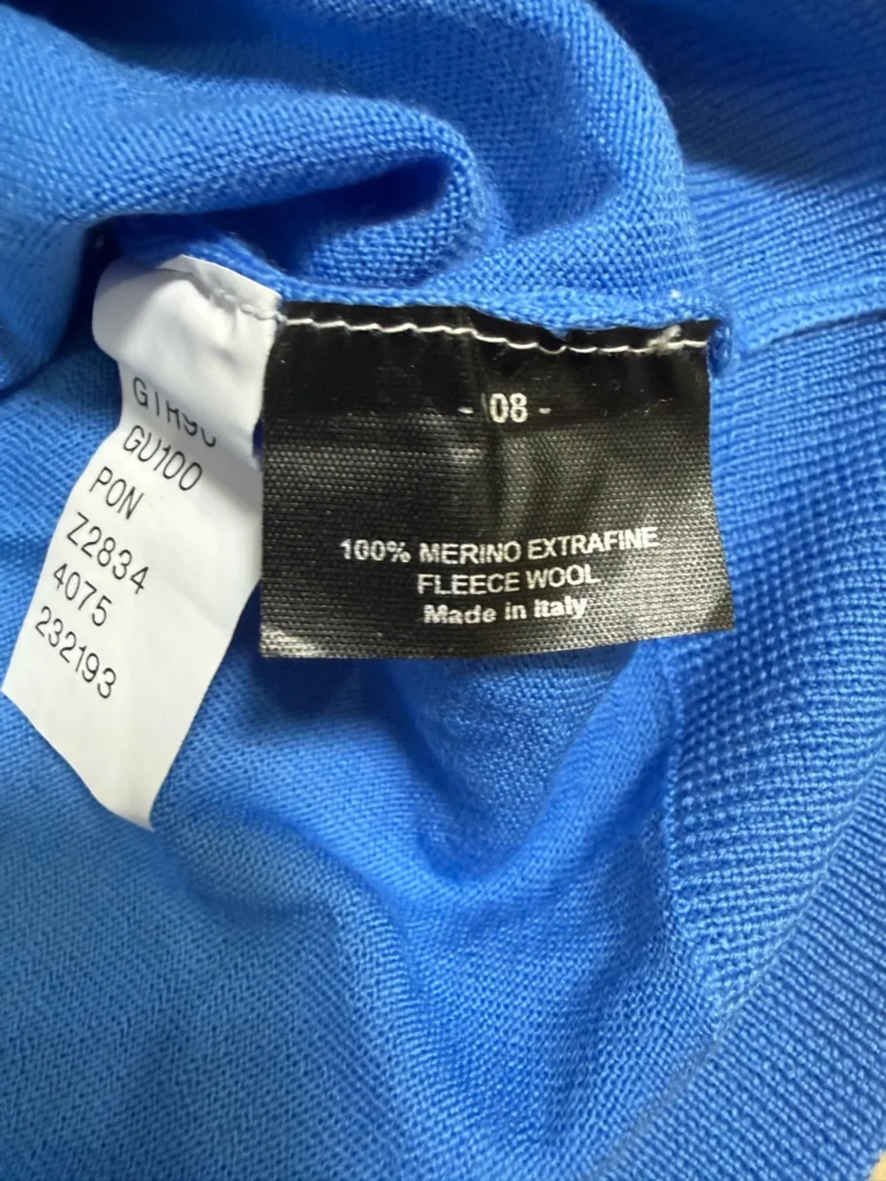 Gucci Men’s Bright Blue V-Neck Sweater